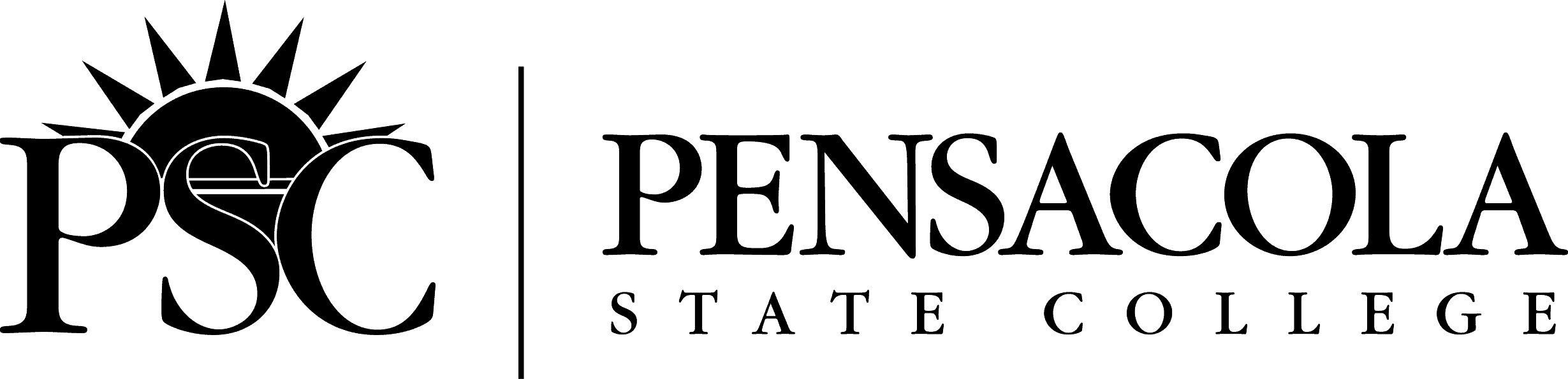 Branding logo for Pensacola State College emphasizing higher education identity.