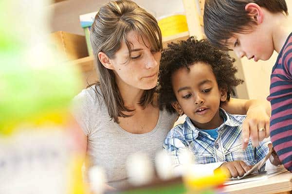 Early childhood development specialists working with young children in educational settings.