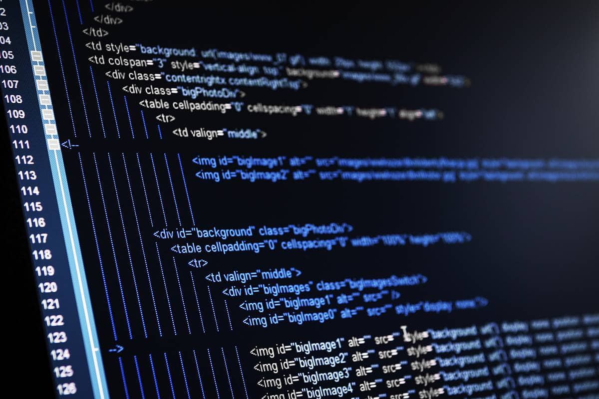 SEO-optimized ALT text for web development image on college site.