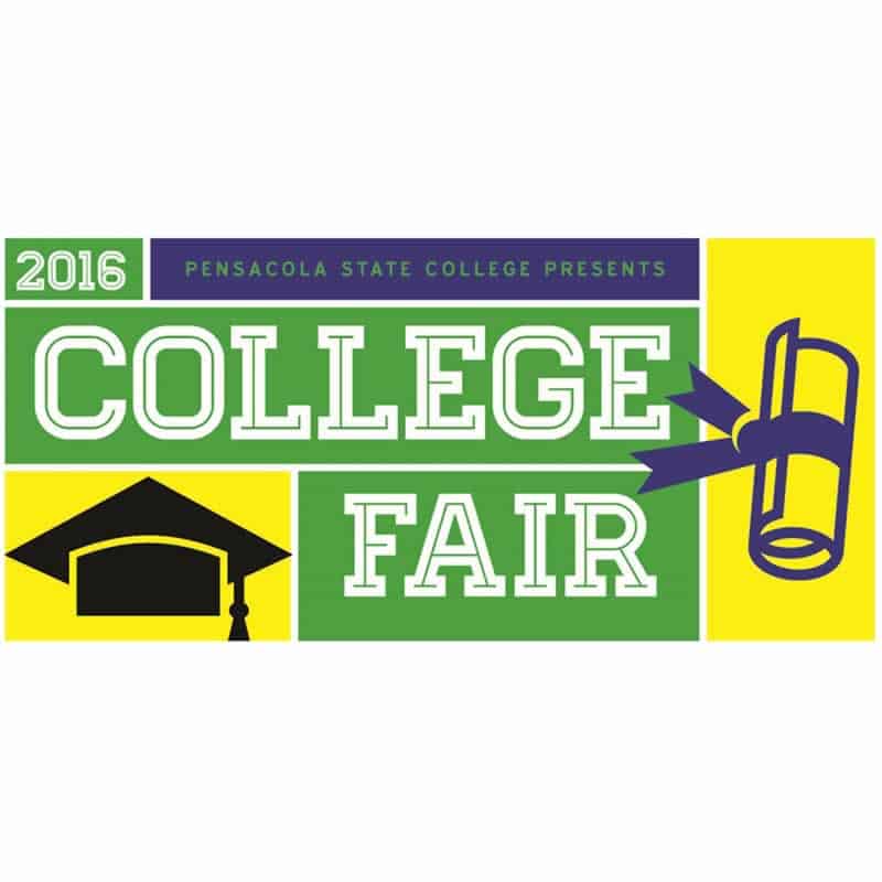 College Fair 2016 at Pensacola State College for high school students exploring college options and.