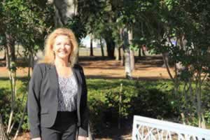 Inspirational nontraditional student achieving academic success at Pensacola State College campus.