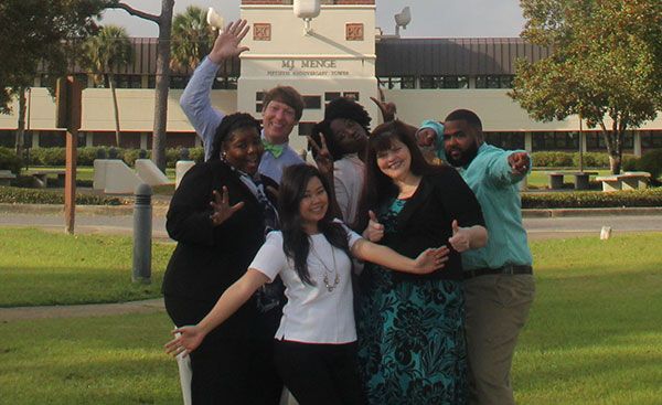 New contact center staff at Pensacola State College, supporting higher education recruitment and stu.