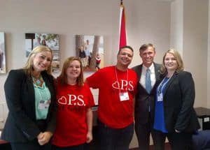PSC mental health awareness event with students and staff promoting suicide prevention.