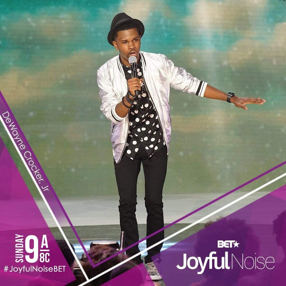 Talented PSC student singing on stage at BET’s ‘Joyful Noise’ Easter Sunday event.