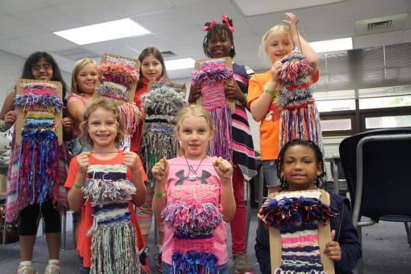 Children participating in creative arts activities at Kids&rsquo; College 2017.
