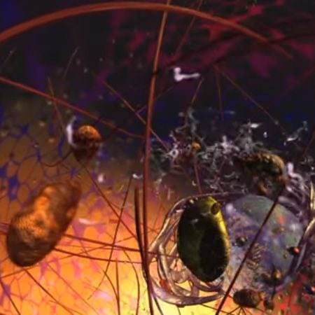 Highly detailed image illustrating cellular structures and energy pathways for holistic health.