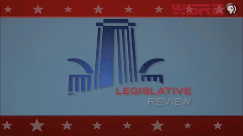 Image of Legislative Review logo with Capitol building, inviting questions for legislators.