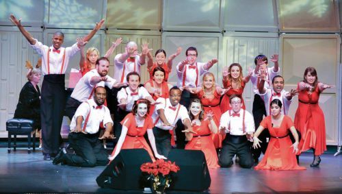 Holiday choral concert at Pensacola State College featuring diverse student performers.