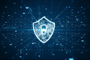 Cybersecurity shield icon representing the Cyber Defense Club at Pensacola State College.