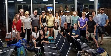 Robinson Honors students and friends explore Costa Rica during a service and learning trip.
