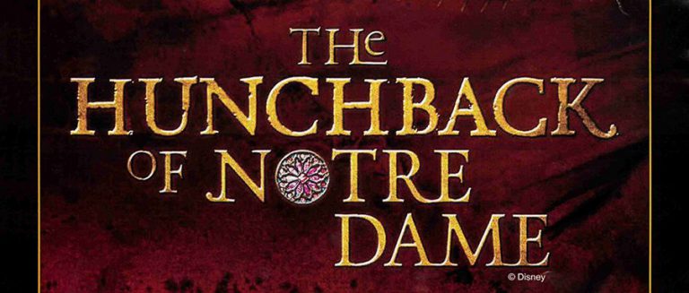 Hunchback of Notre Dame stage production poster for Pensacola State College theater event.
