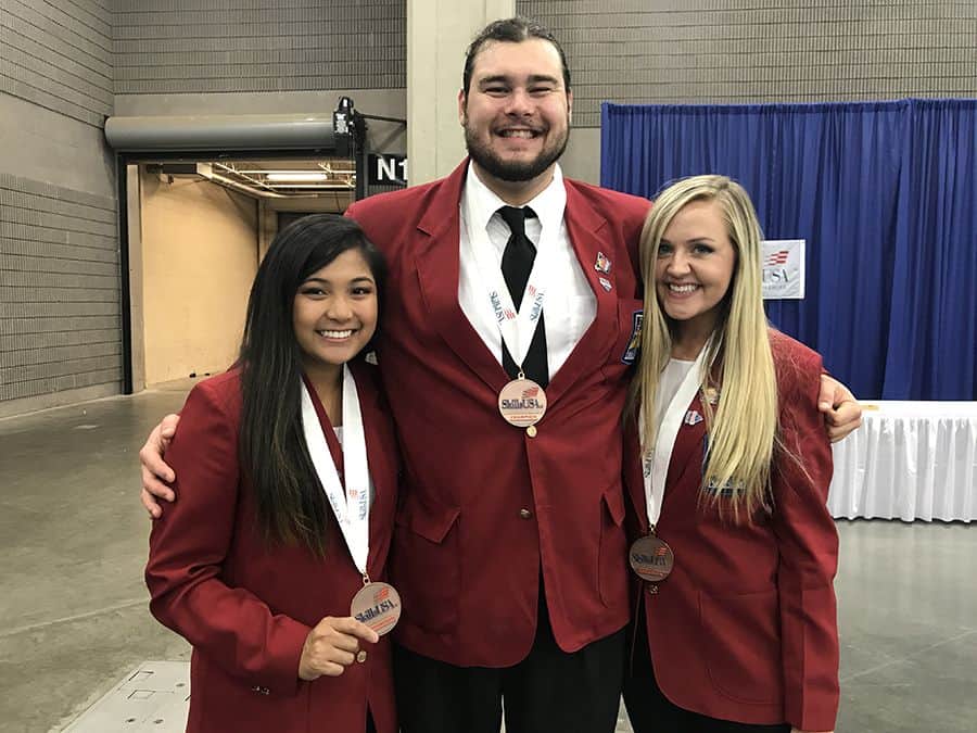 Medal-winning students showcase excellence in technical skills and teamwork at SkillsUSA event.