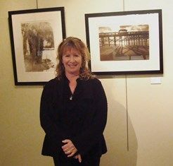 Art exhibit titled "Meet Me In My Dream" showcasing student artwork at Pensacola State College.