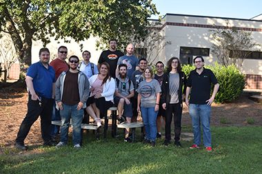 Cybersecurity students from Pensacola State College celebrate their second-place finish at the ITEN.