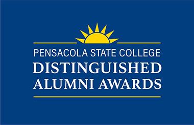 Penacola State College Distinguished Alumni Awards logo, celebrating notable alumni achievements and.