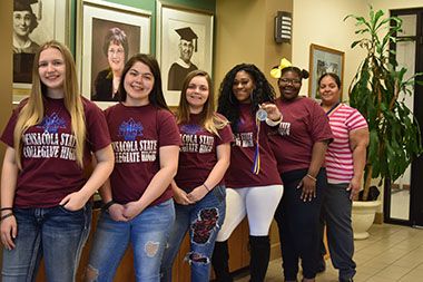 High school FBLA students from Pensacola State College celebrate regional conference success.