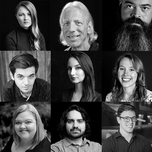 Portraits of students and faculty involved in the Pensacola State College photography exhibit at Lun.
