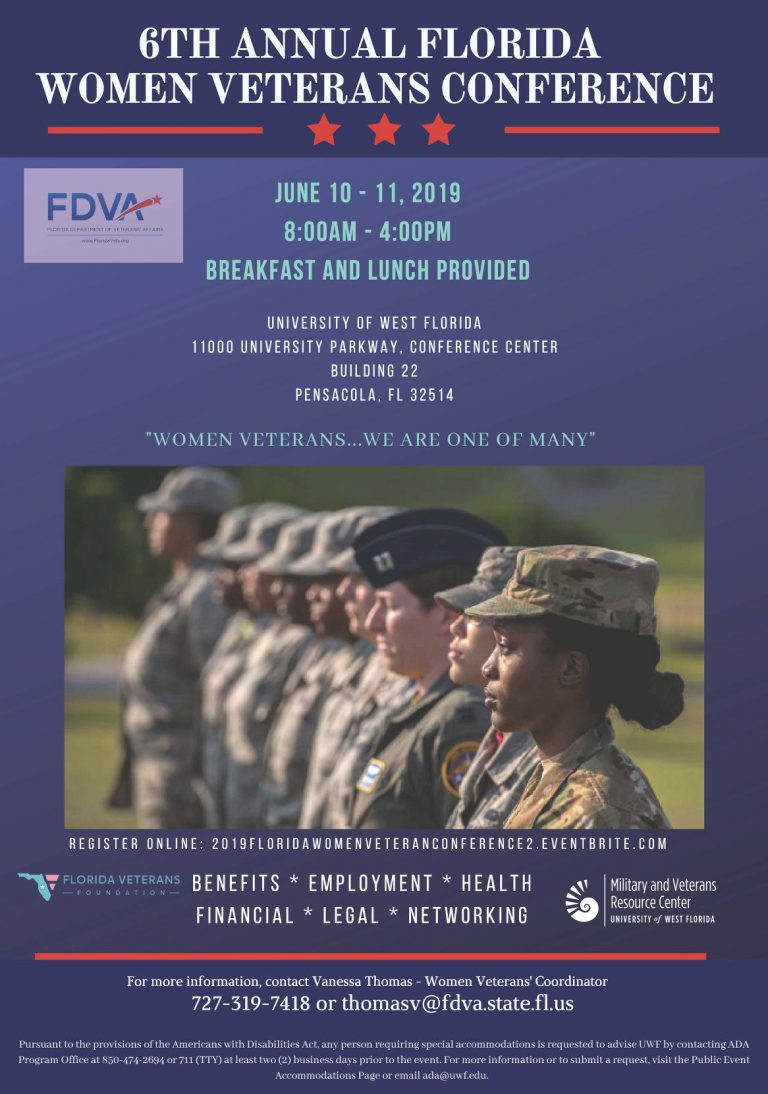 Women veterans in uniform at Florida conference, military service, empowerment event.