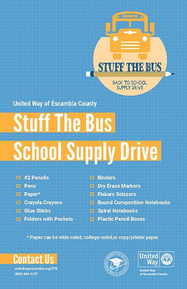 Pensacola State College AFC chapter collecting school supplies for 'Stuff the Bus' project.