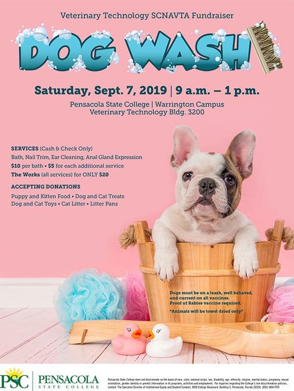 Dog Wash for Vet Tech Students on Sept 7, 2019.
