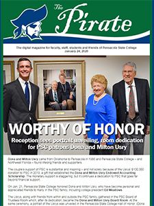 Celebrating academic achievement and community service at Pensacola State College's January 17, 2020.