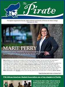 Cybersecurity student Marie Perry leads cybersecurity club at Pensacola State College.