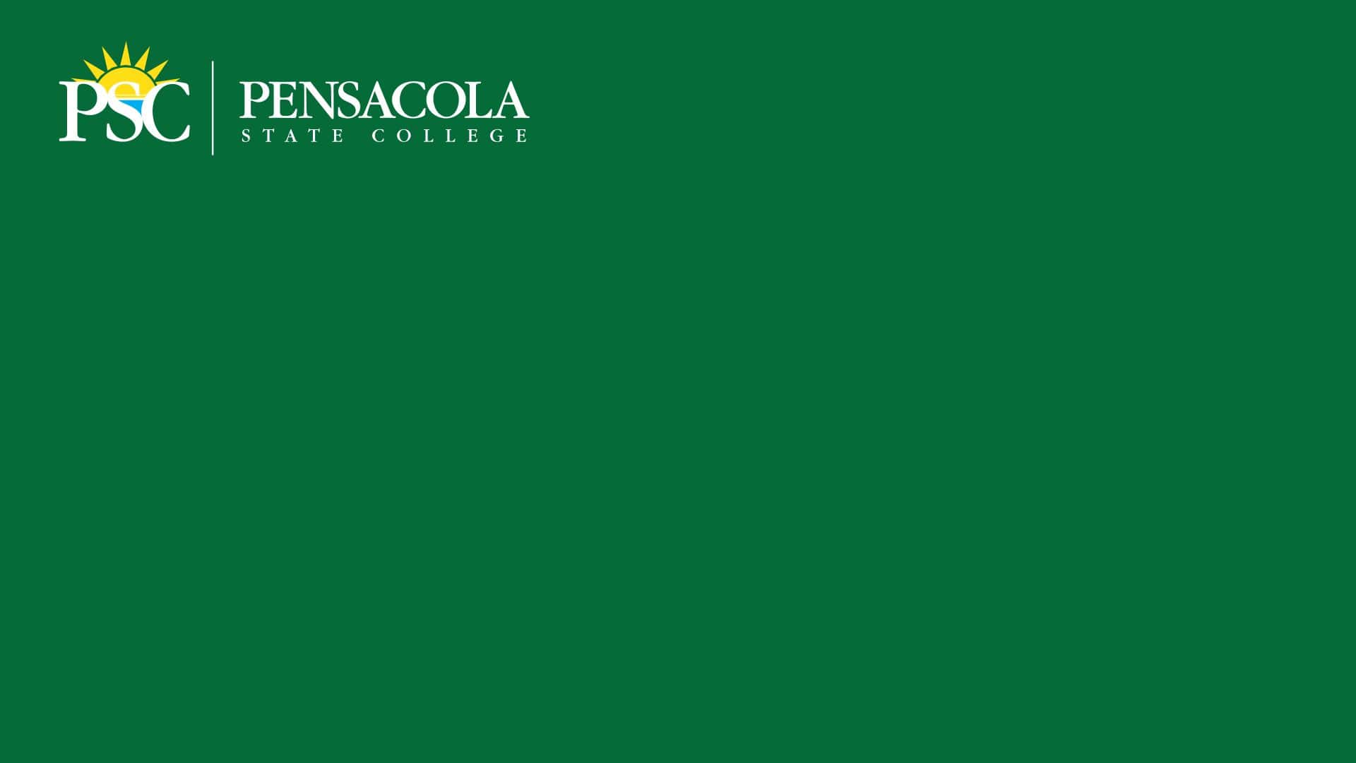 Logo of Pensacola State College emphasizing branding and identity.