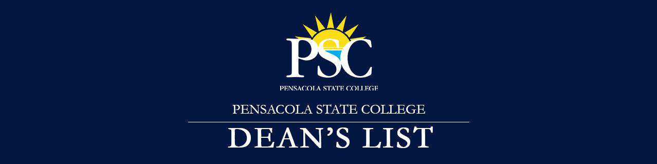 High-achieving students named to the Spring 2020 Dean's List at Pensacola State College.