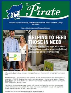 College students volunteering to feed those in need at Pensacola State College food drive event.