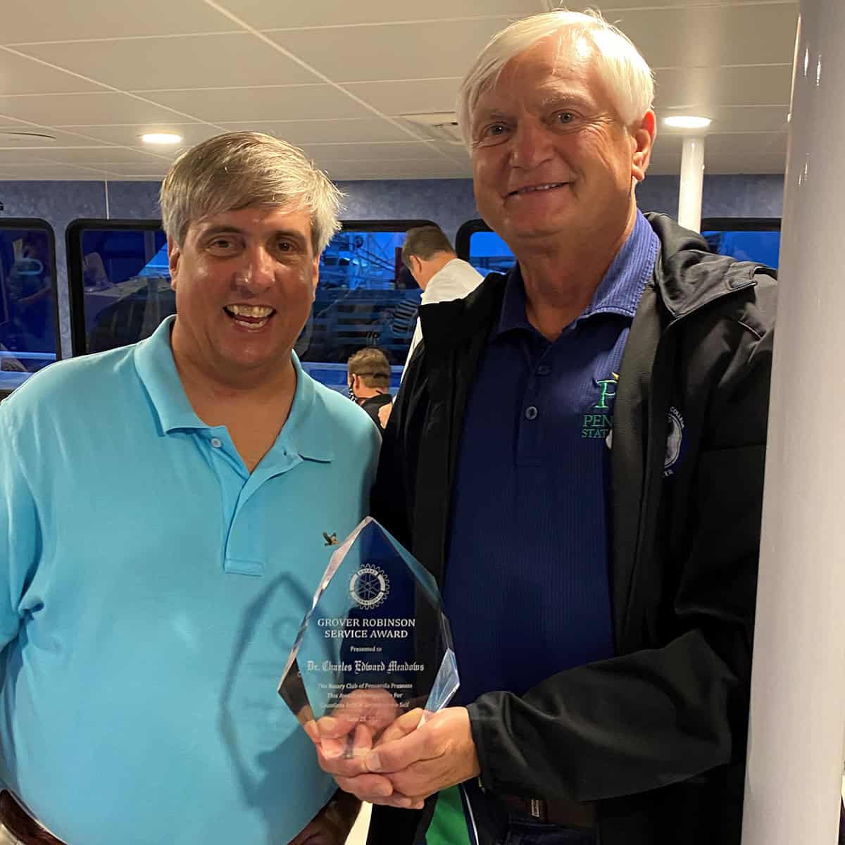 Pensacola State College President Ed Meadows honored with Rotary award Rotary award presented to Ed Meadows, President of Pensacola State College, recognizing leadership i.