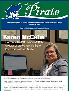 High school counselor Karen McCabe featured at Pensacola State College.