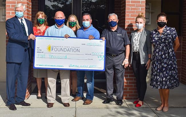 Veterans National Homecare donates $5,000 to Pensacola State College scholarship fund to support hig.