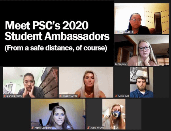 PSC student ambassadors participate in campus life and community engagement.