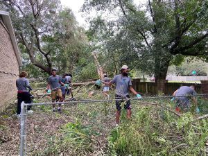 PSC student-athletes helping community recover from Hurricane Sally.