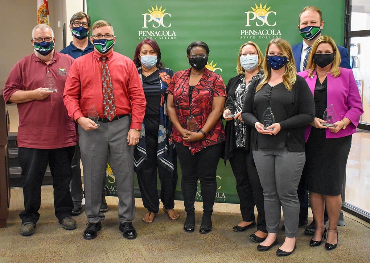Pensacola State College 2020 Employees of the Year recognition event.