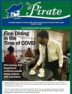 Healthy dining options at Pensacola State College during COVID-19 pandemic.