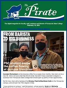 Pirate College student success story at Pensacola State College, highlighting academic achievement a.
