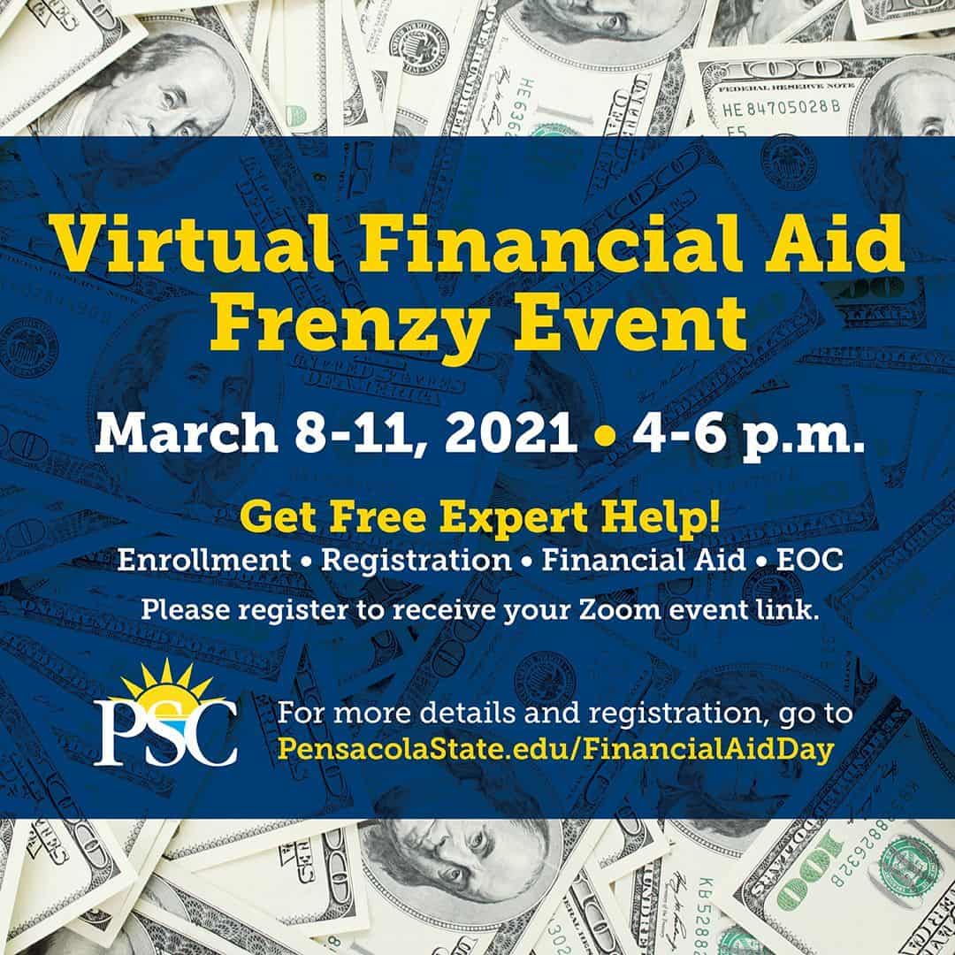 Financial aid, college enrollment, and scholarship assistance at Pensacola State College.