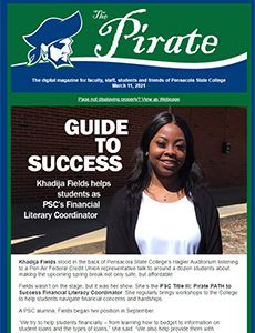 Accessible image of Khadja Fields, PSC's Financial Literacy Coordinator, smiling outdoors.