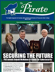 Pensacola State College cybersecurity leaders at the Center for Cybersecurity.