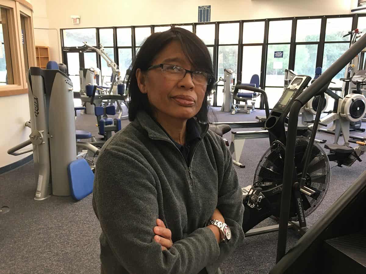 Caresse Galiza, new leader at Milton campus L.I.F.E. Fitness Center and Student Activities, promotin.