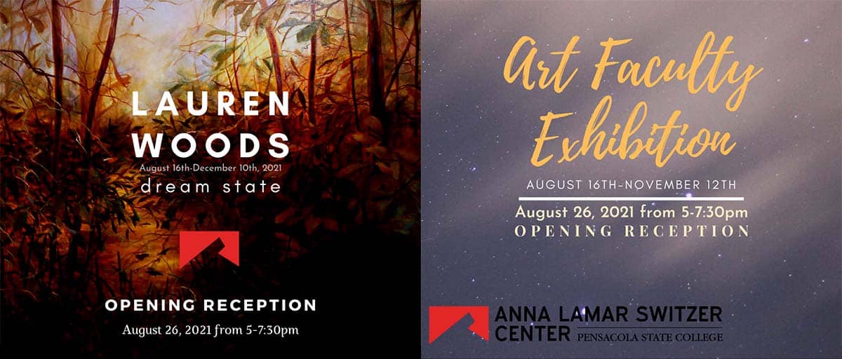 Mobile artist Lauren Woods showcases artwork at PSC art faculty reception, highlighting higher educa.