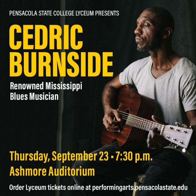 Renowned Mississippi blues musician Cedric Burnside performs live at PSC Lyceum.