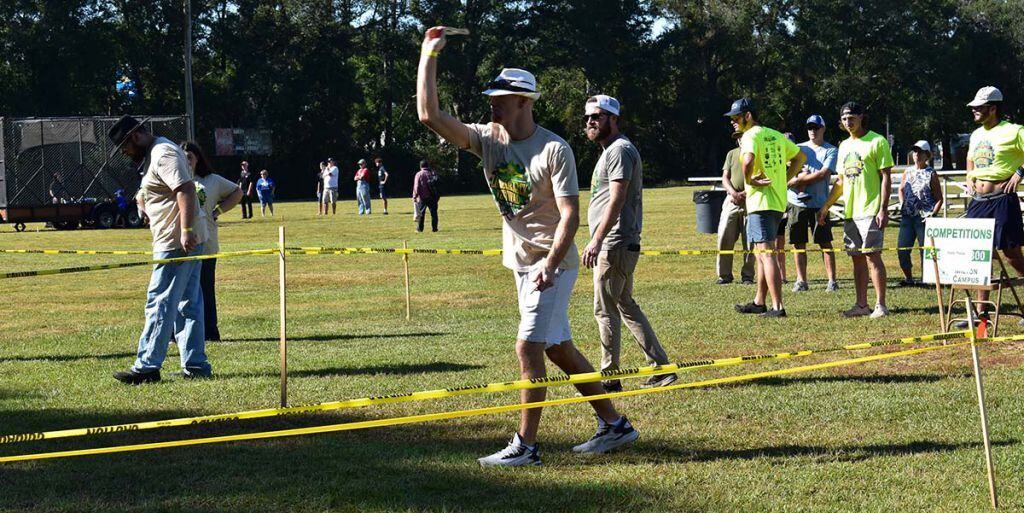Lumberjack Festival featuring outdoor sports and athletic events at Pensacola State College.