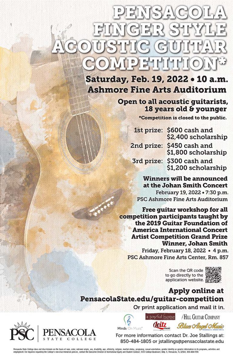 Guitar competition for acoustic guitarists at PSC Ashmore Fine Arts Auditorium.