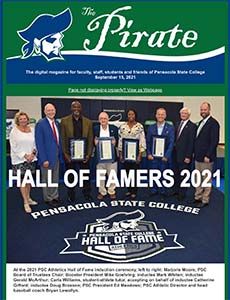 Pirate Hall of Fame 2021 inductees at Pensacola State College celebrating excellence in higher educa.