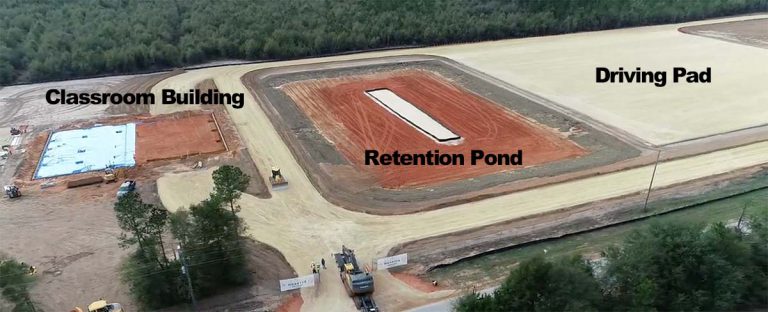 Construction of PSC's new truck driver training center progressing in Santa Rosa County.