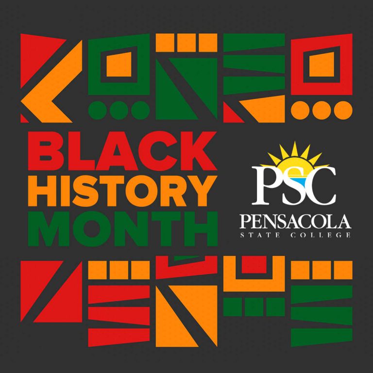 Vibrant graphic promoting PSC's Black History Month 2022 celebrations and community engagement.
