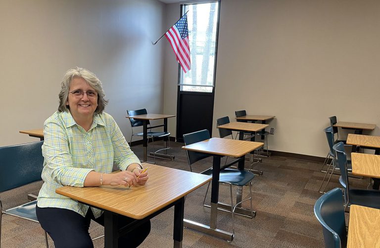 High school classroom at PSC Charter Academy preparing students for college success.