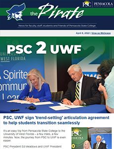 PSC and UWF sign articulation agreement to facilitate student transfer pathways.